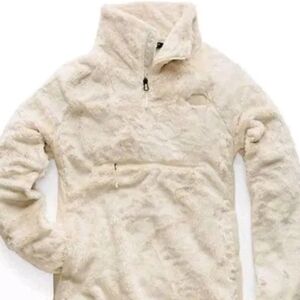 The North Face Osito Hybrid 1/4 Zip Fleece Pullover Womens Large  Cream Jacket